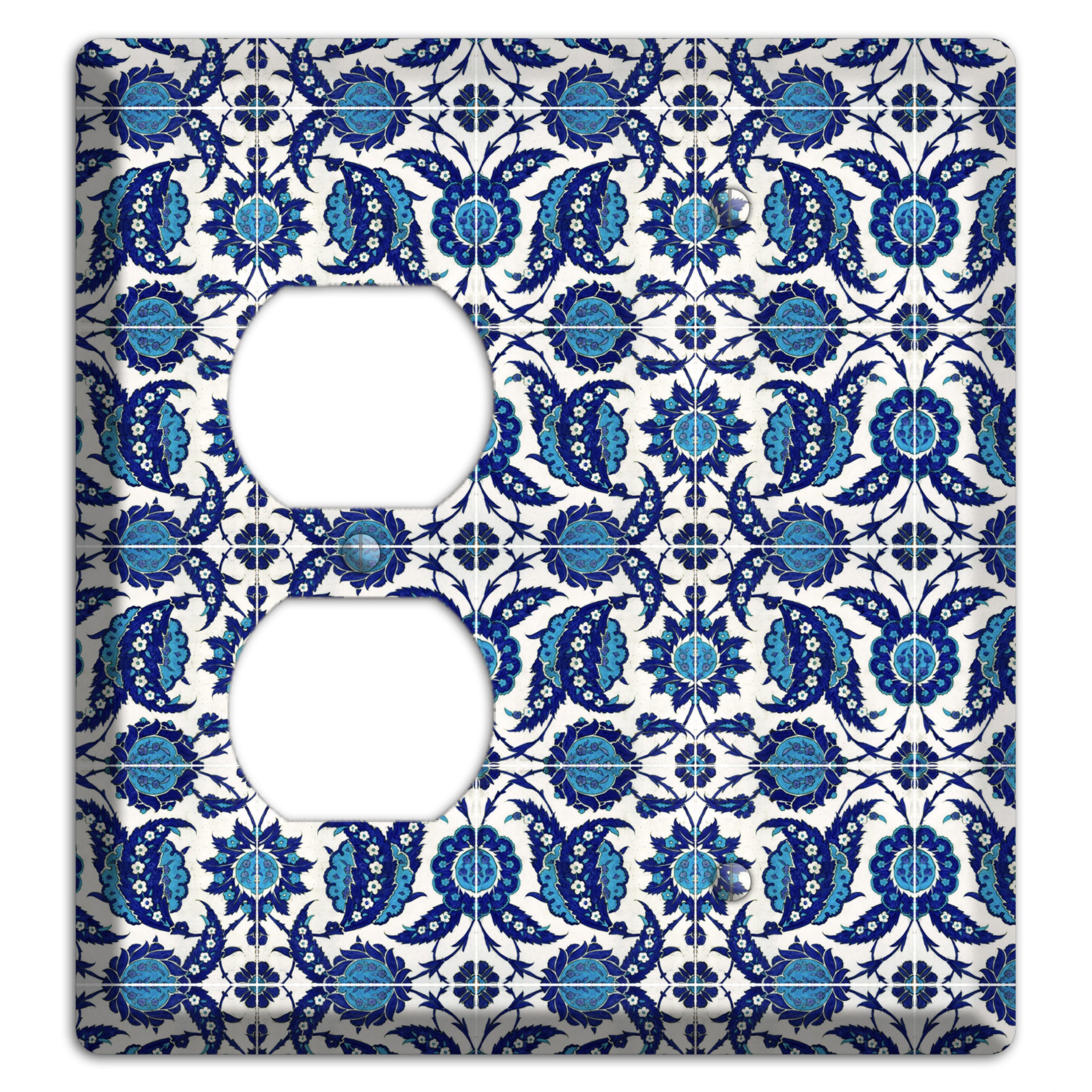 Ornate Paisley Tile Duplex / Blank Wallplate
