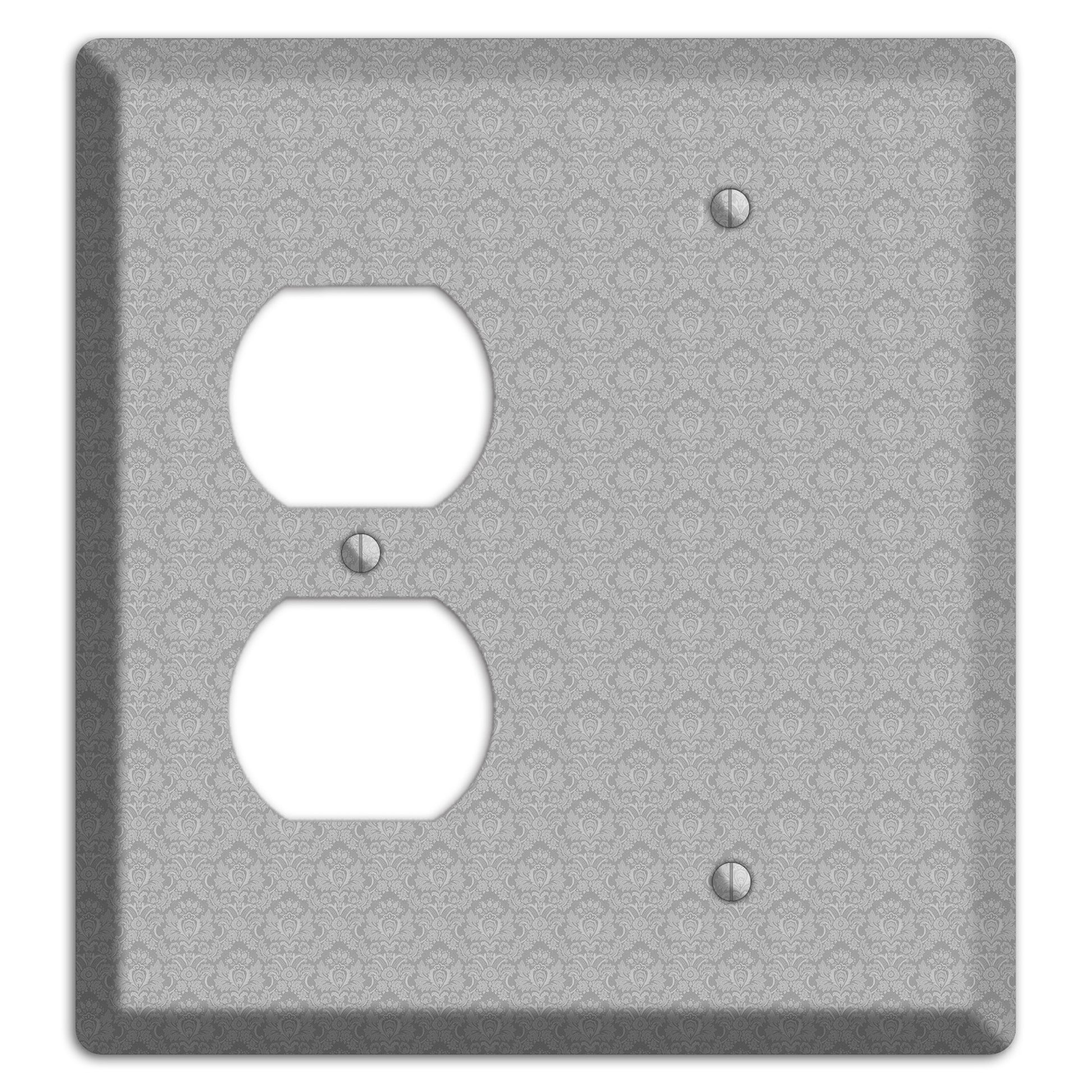 Light Grey Cartouche Duplex / Blank Wallplate
