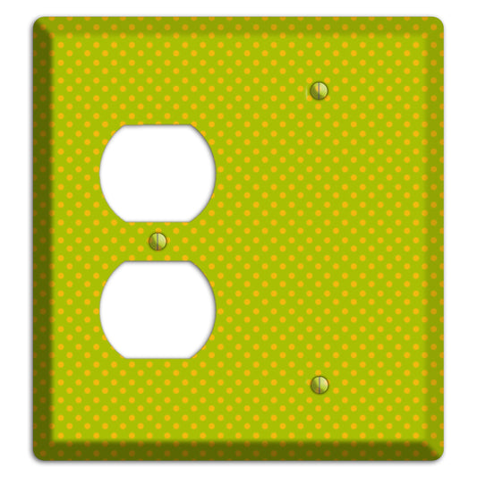 Multi Lime Tiny Polka Dots Duplex / Blank Wallplate