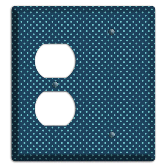 Multi Blue Tiny Polka Dots Duplex / Blank Wallplate