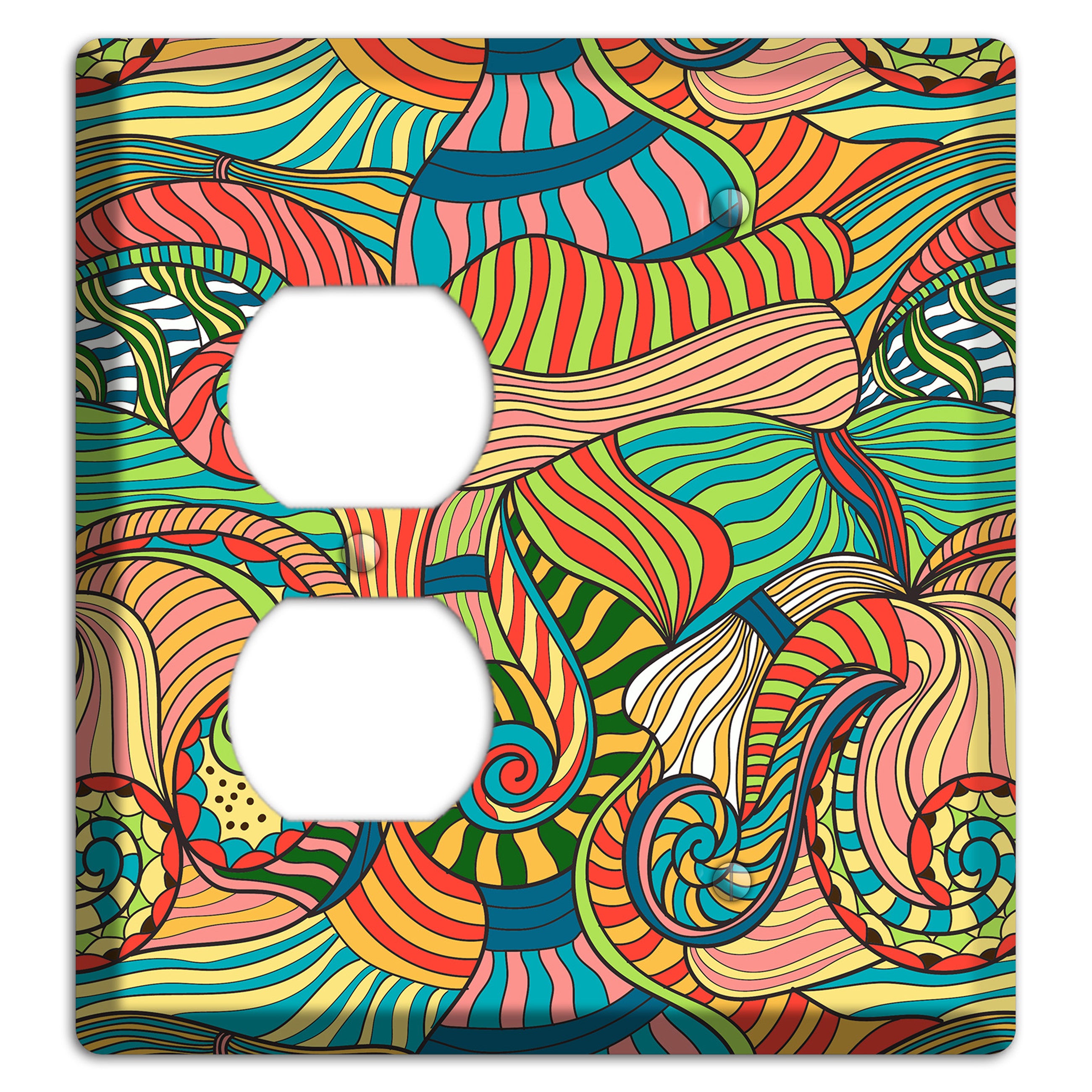 Retro Flourish 3 Duplex / Blank Wallplate