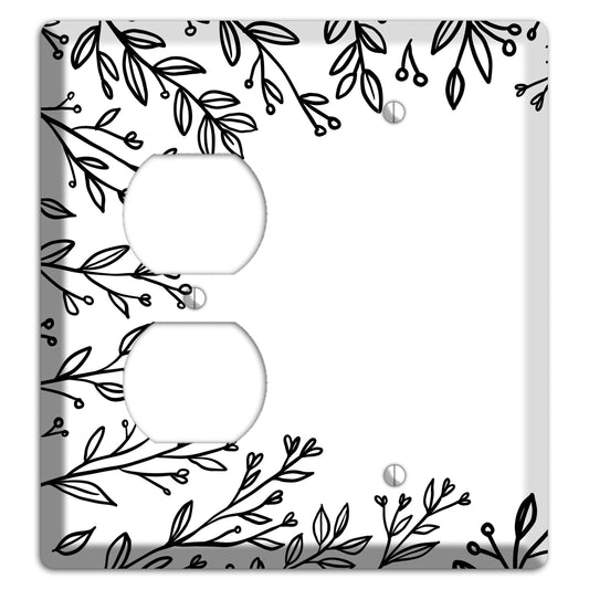 Hand-Drawn Floral 27 Duplex / Blank Wallplate