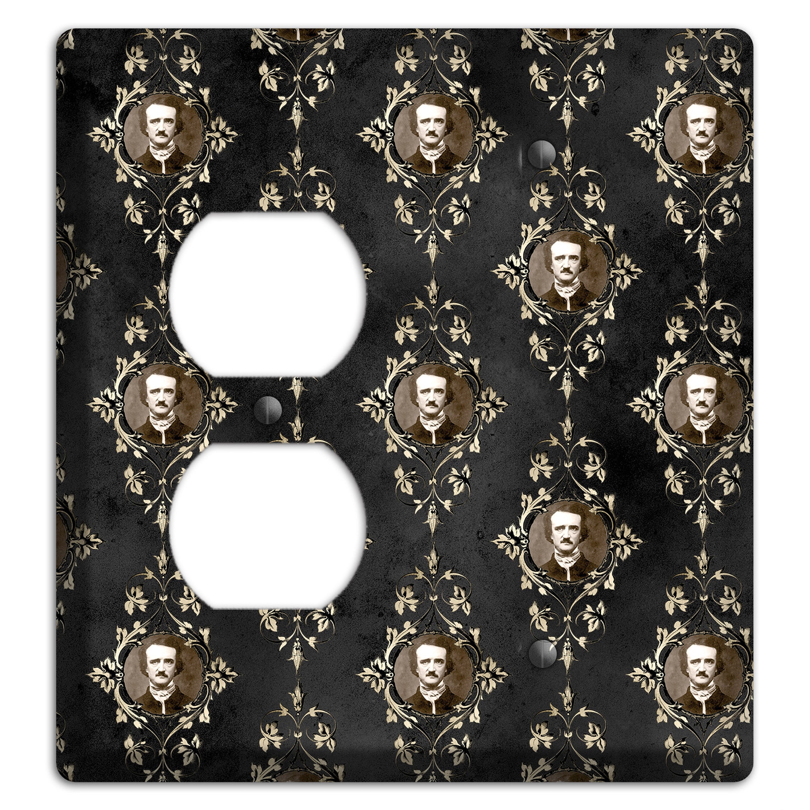 Edgar Allen Poe Self Portrait Duplex / Blank Wallplate