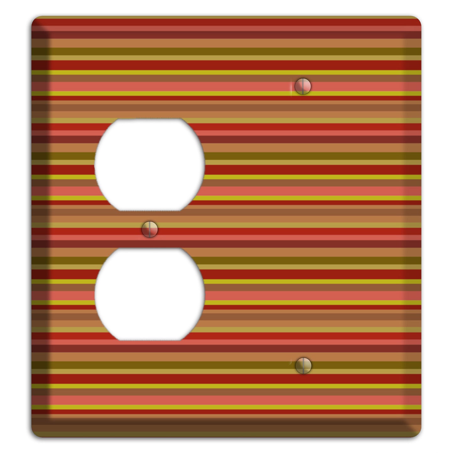 Multi Red Horizontal Stripes Duplex / Blank Wallplate