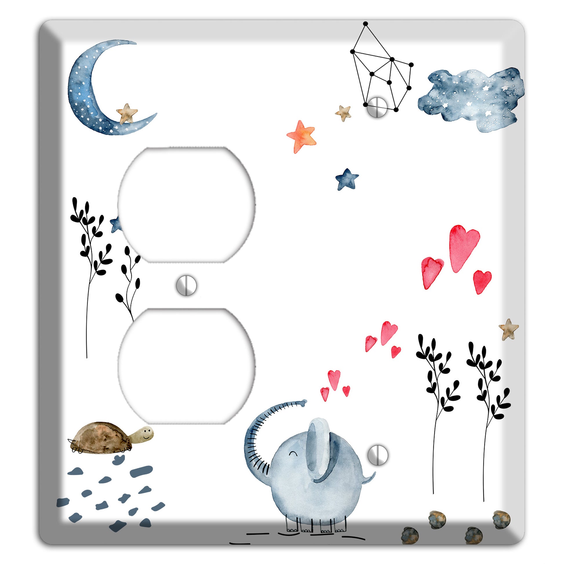 Elephant Duplex / Blank Wallplate
