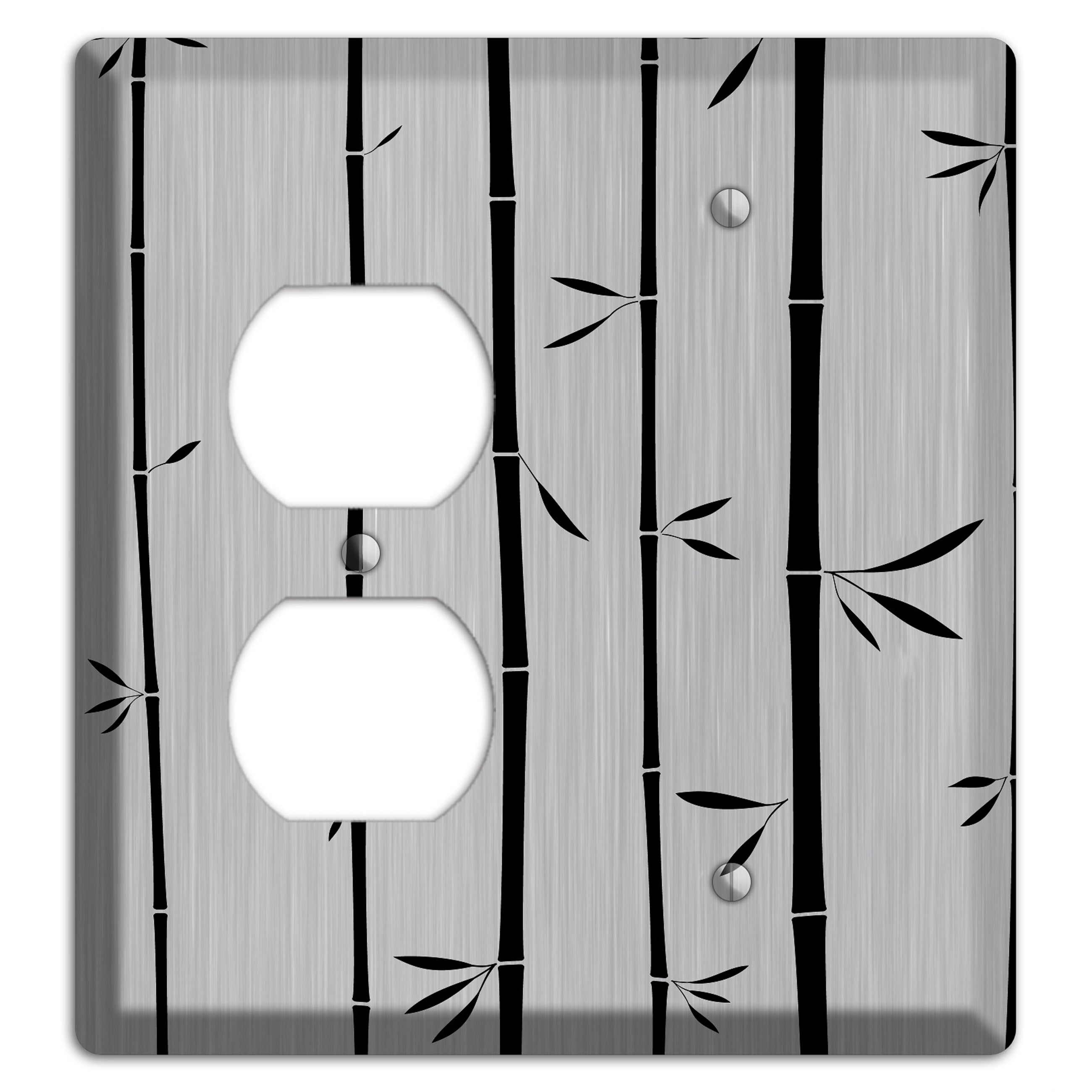 Bamboo  Stainless Duplex / Blank Wallplate