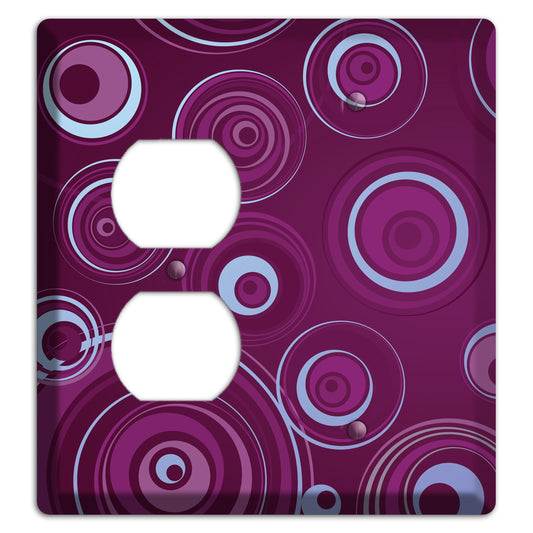 Purple Circles 3 Duplex / Blank Wallplate