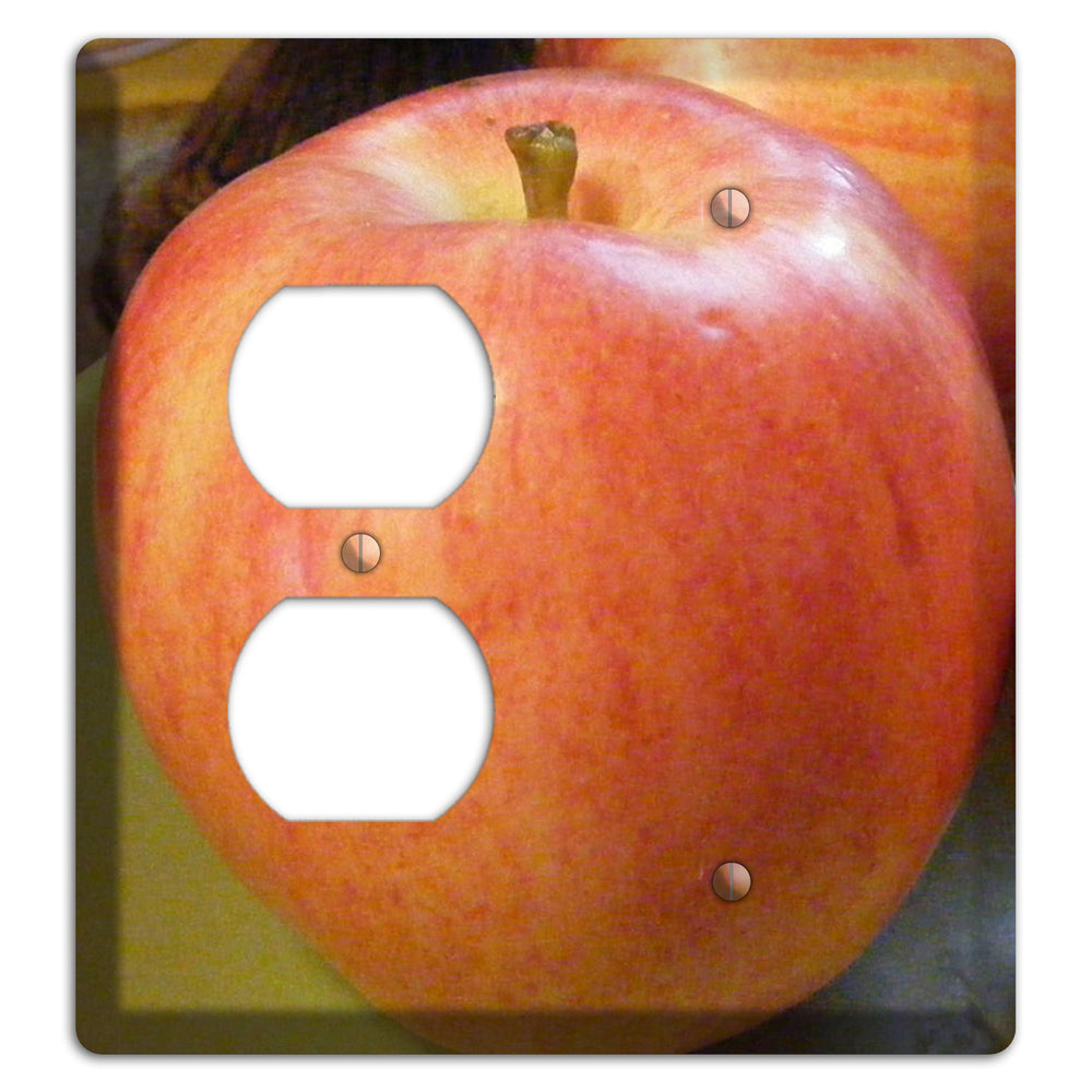 Large Apple Duplex / Blank Wallplate
