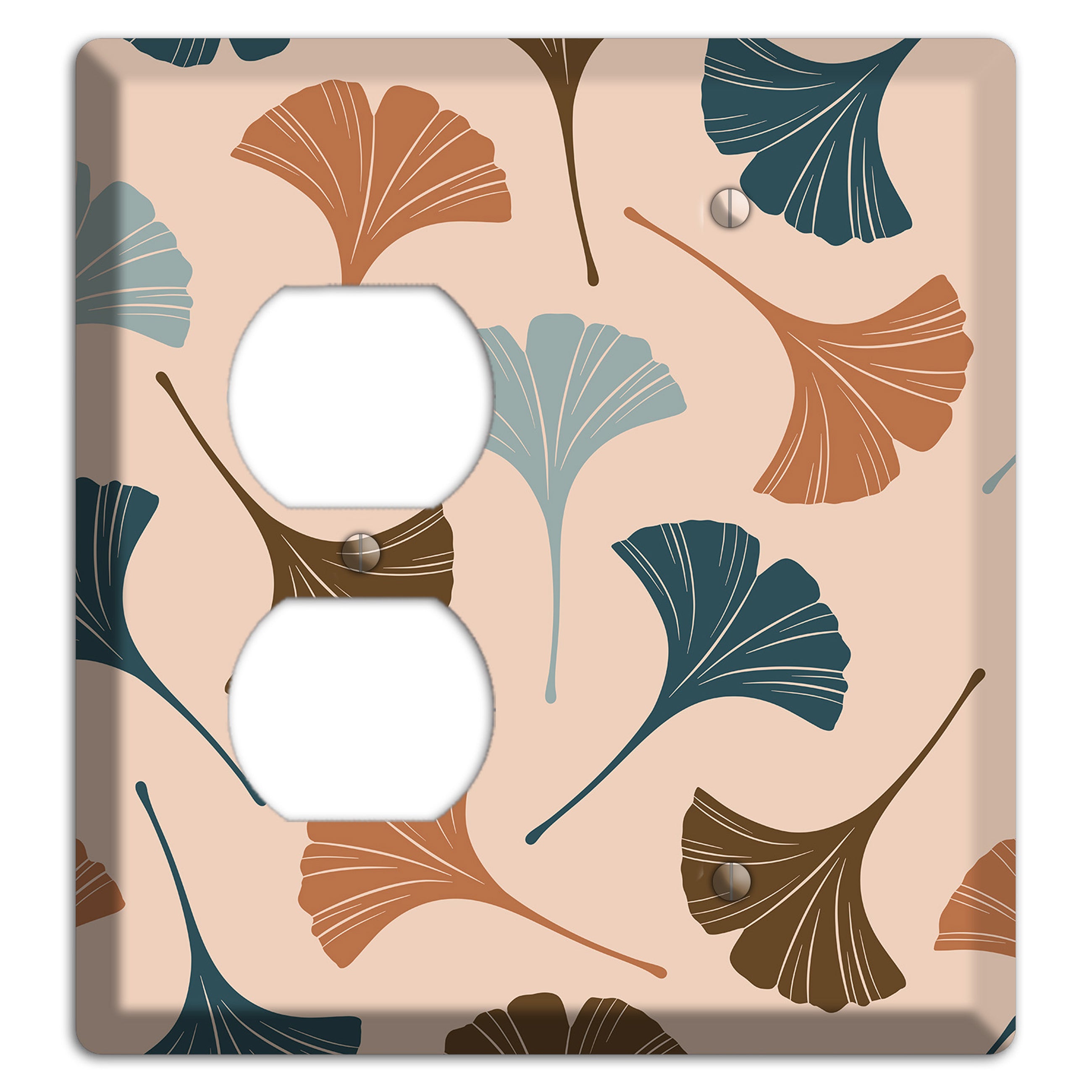 Blush Ginkgo Leaves Duplex / Blank Wallplate