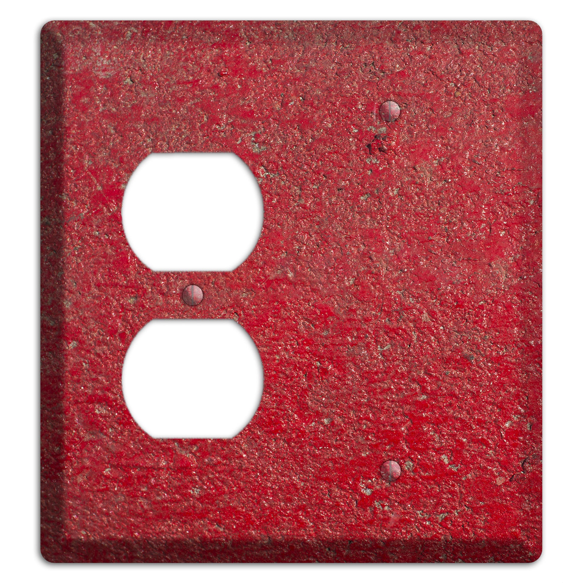 Red Concrete Duplex / Blank Wallplate