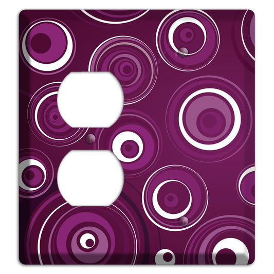 Purple Circles 2 Duplex / Blank Wallplate