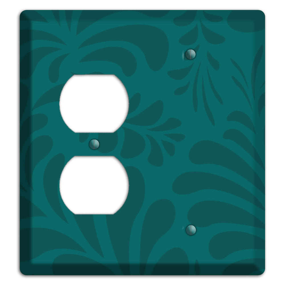 Jade Herati Duplex / Blank Wallplate