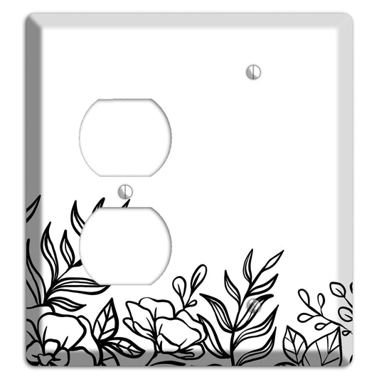 Hand-Drawn Floral 16 Duplex / Blank Wallplate