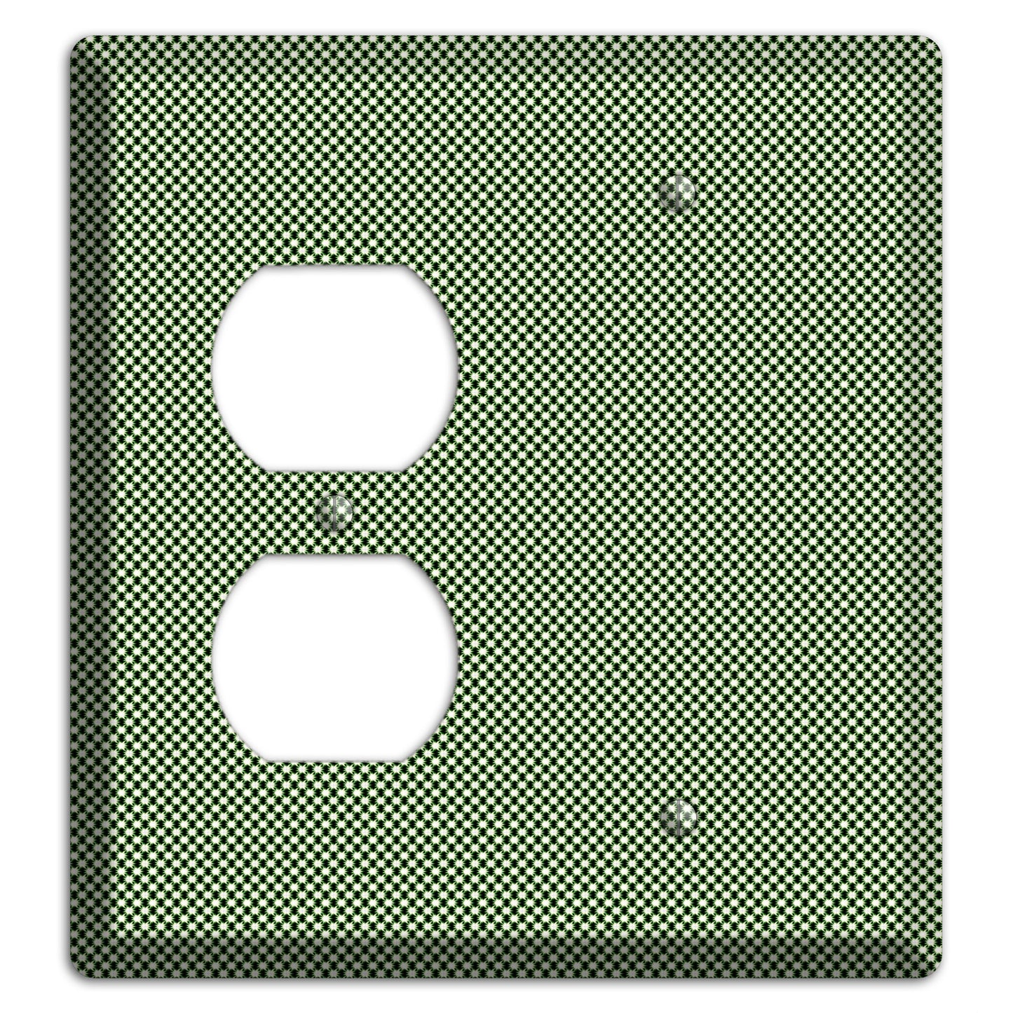 Green Tiny Check Duplex / Blank Wallplate