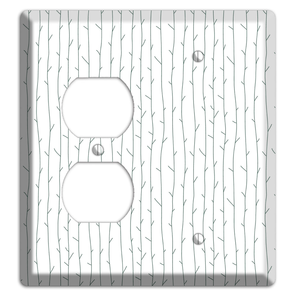 Leaves Style D Duplex / Blank Wallplate