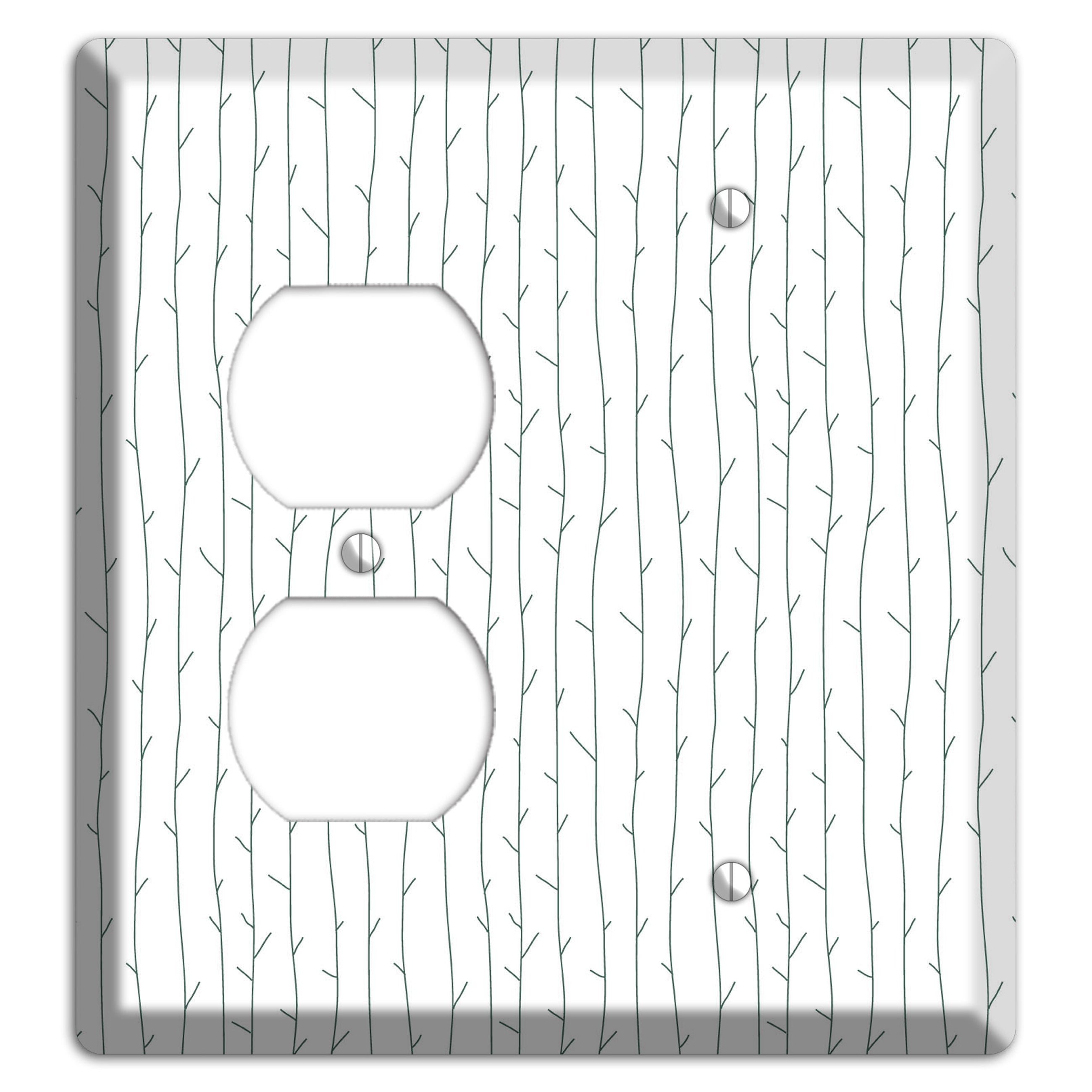 Leaves Style D Duplex / Blank Wallplate