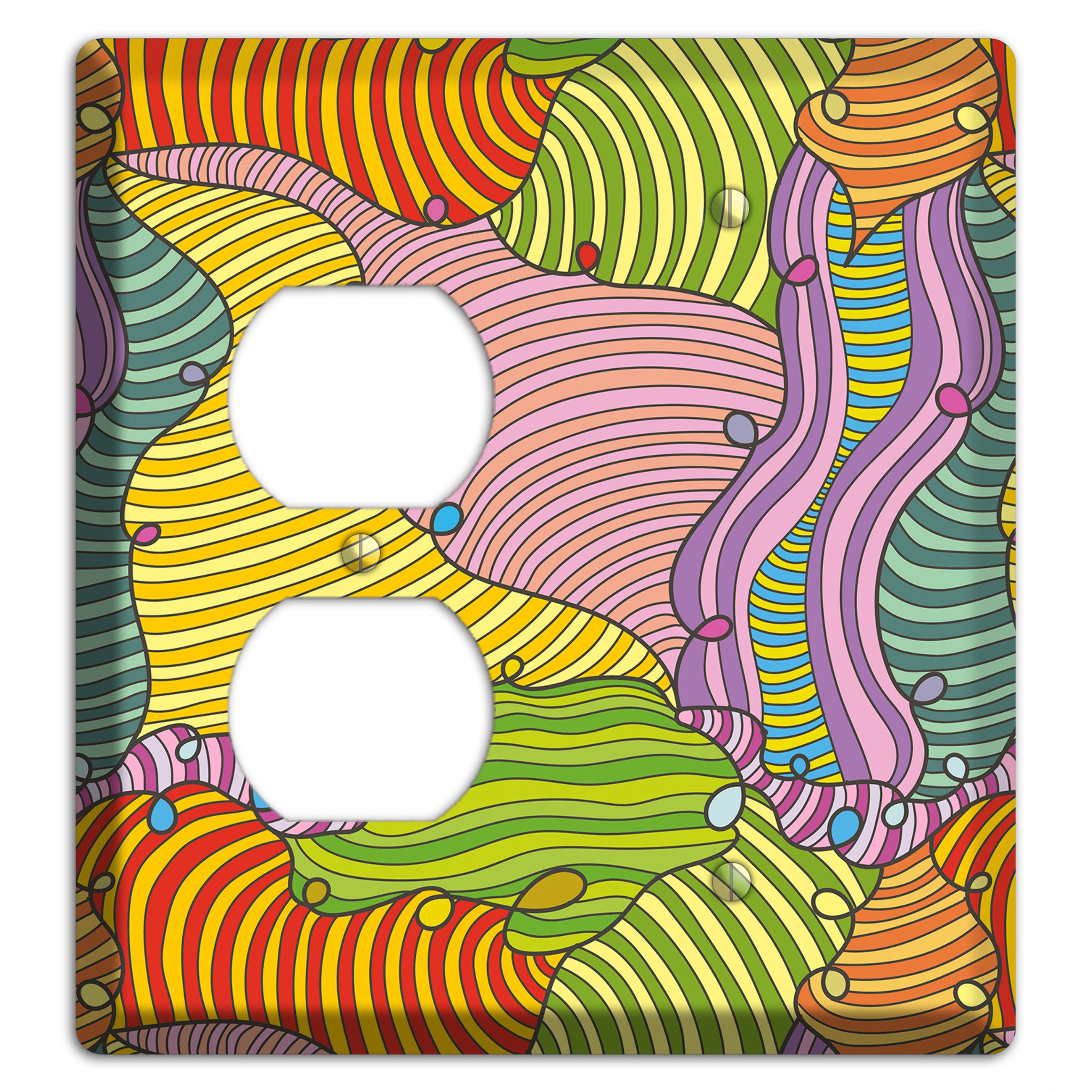 Retro Flourish 5 Duplex / Blank Wallplate