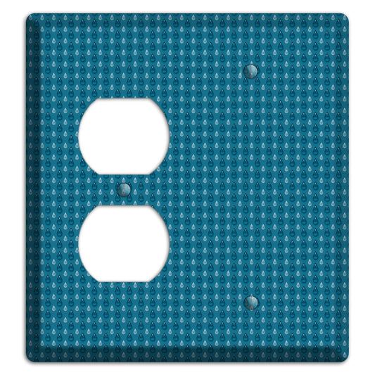 Blue Drops Duplex / Blank Wallplate