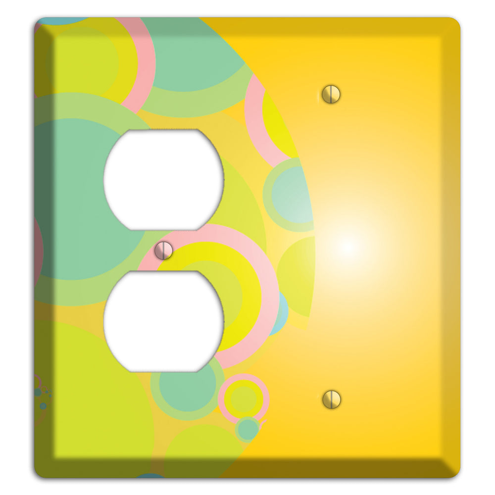 Yellow Circles Duplex / Blank Wallplate