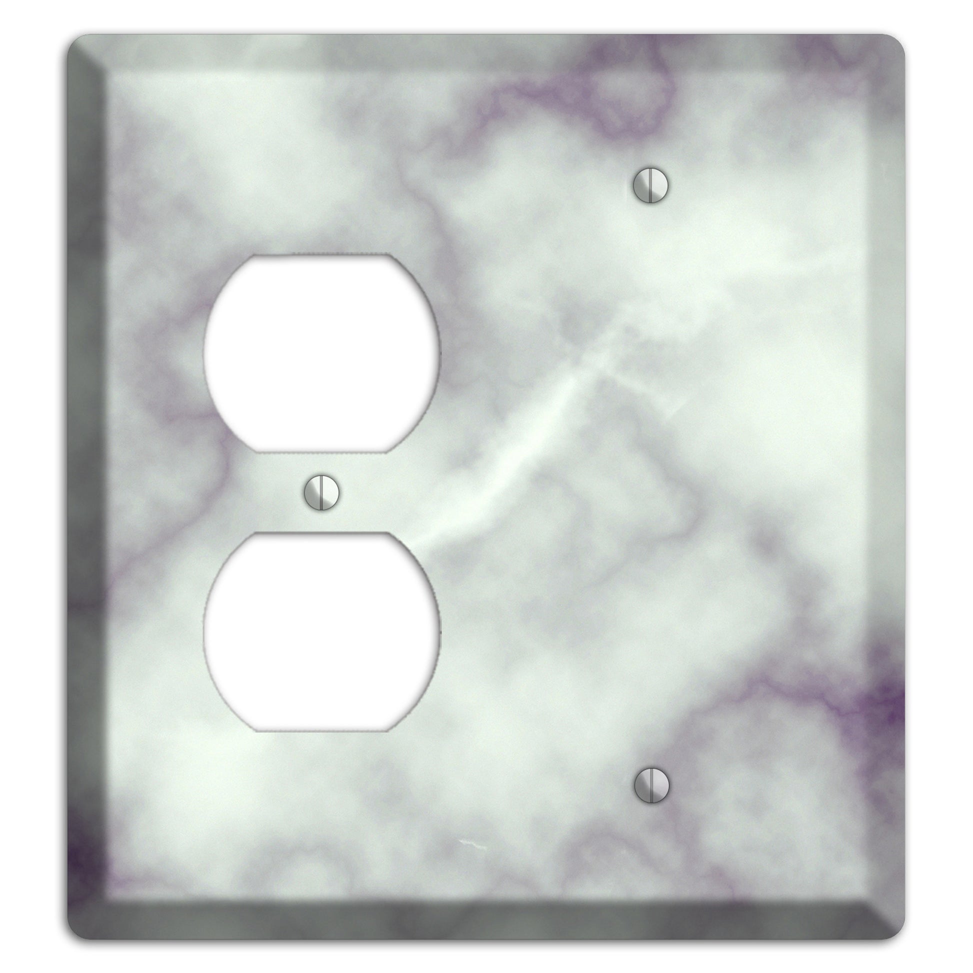 Gray Nurse Marble Duplex / Blank Wallplate