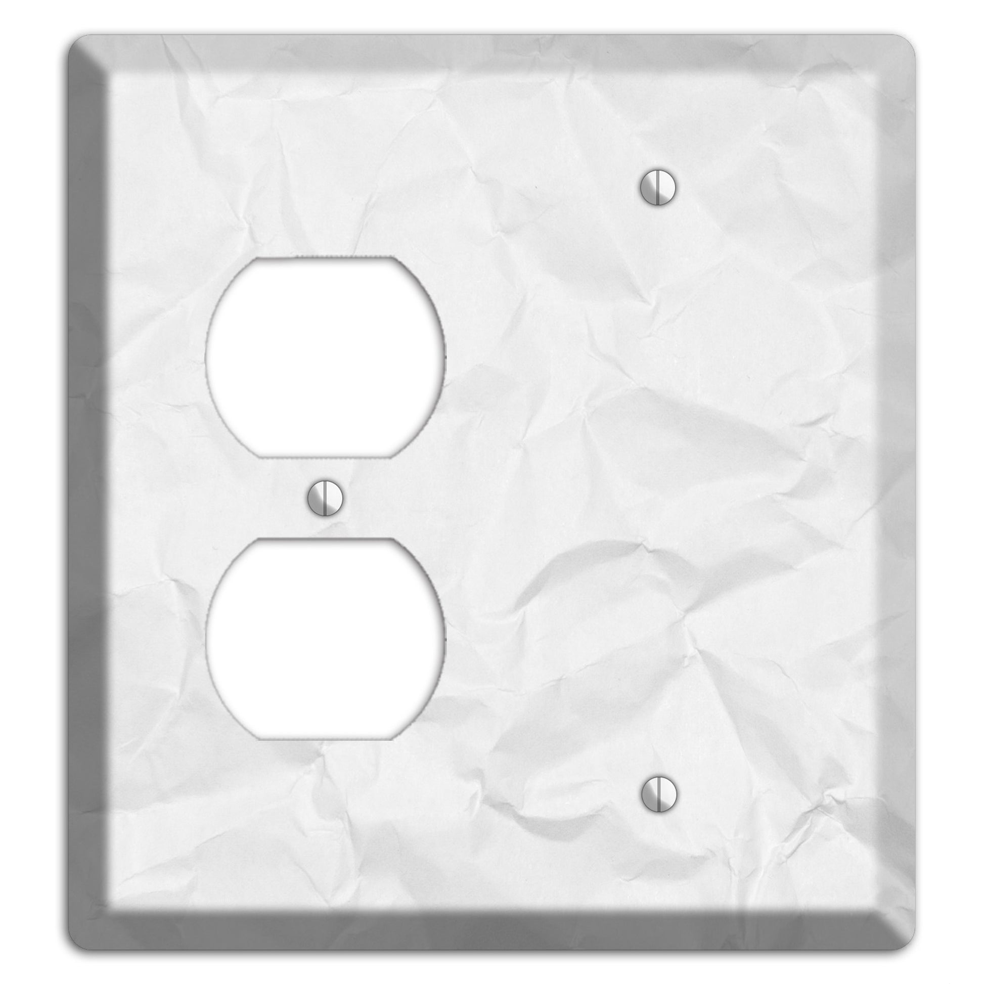 Gallery Crinkled Paper Duplex / Blank Wallplate