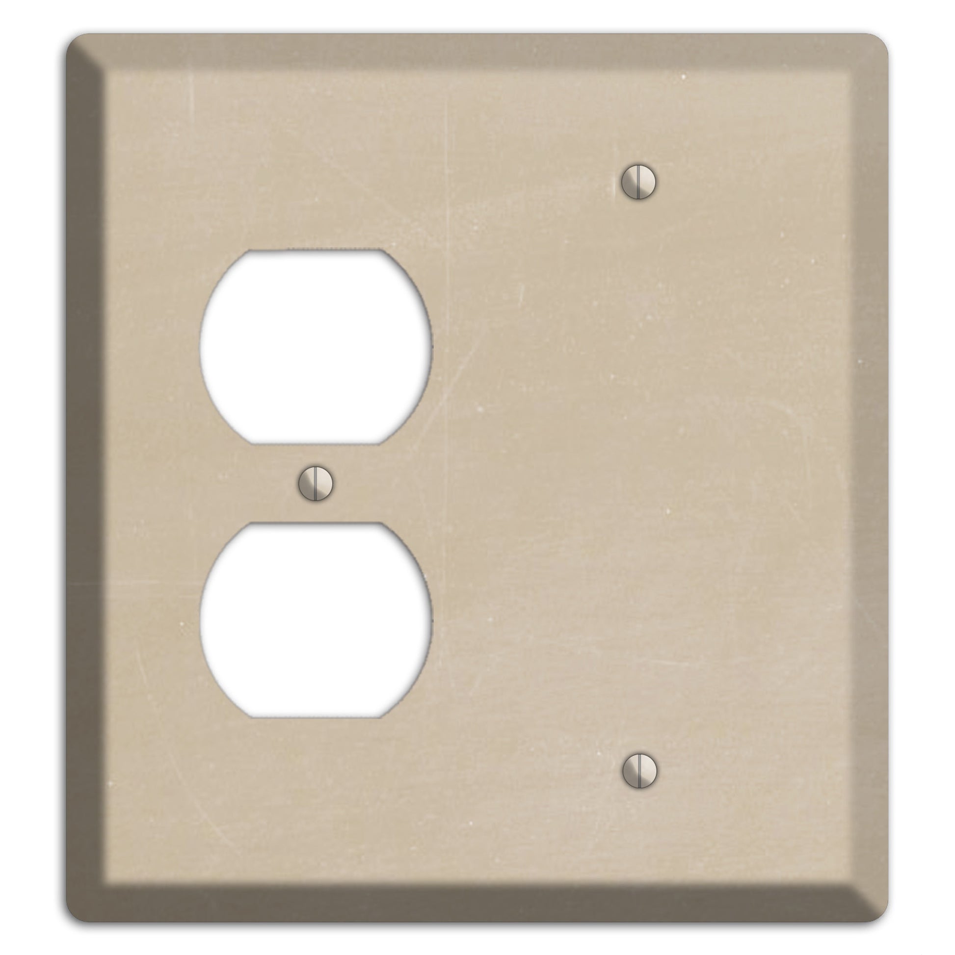 Chalk Tan Duplex / Blank Wallplate