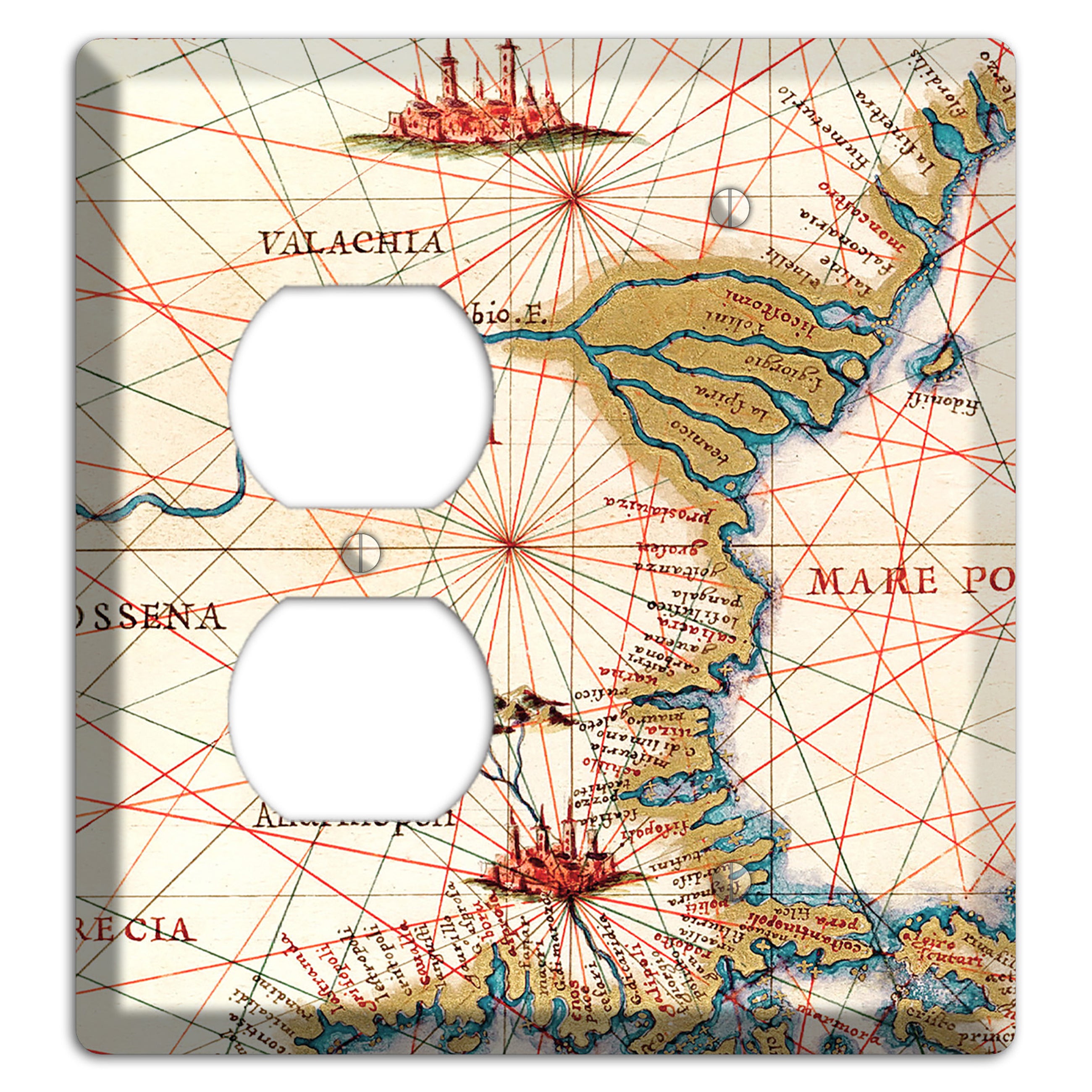 Map of Bulgaria Duplex / Blank Wallplate