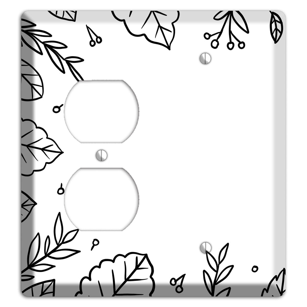 Hand-Drawn Floral 34 Duplex / Blank Wallplate