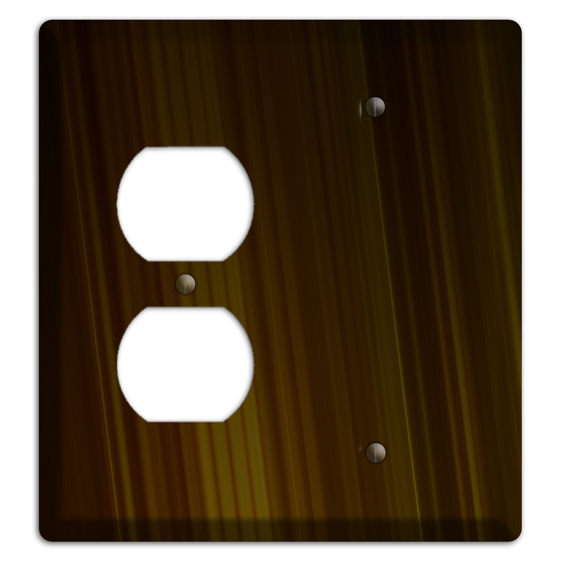 Brown Ray of Light Duplex / Blank Wallplate