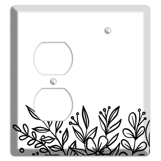 Hand-Drawn Floral 11 Duplex / Blank Wallplate