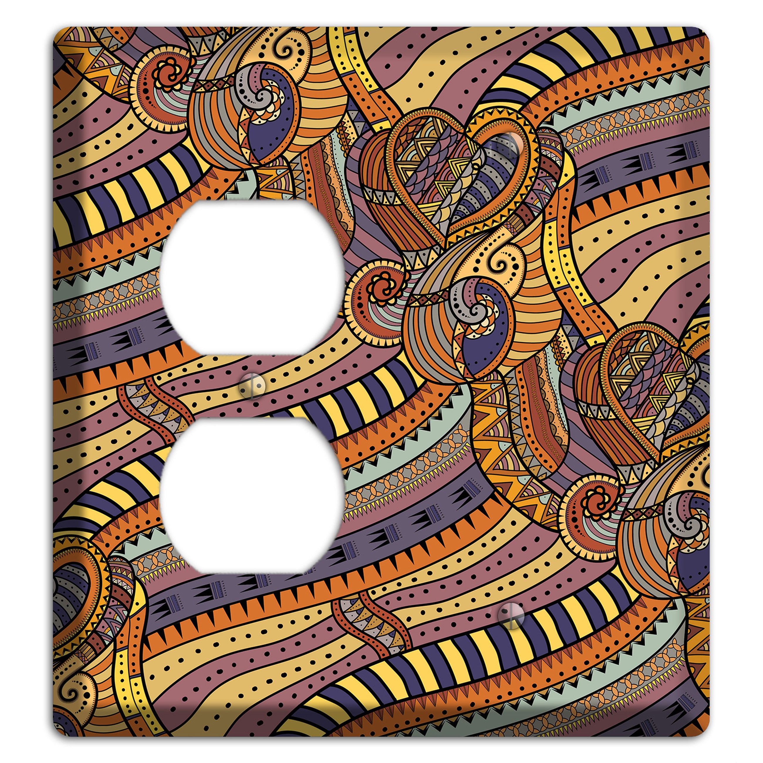Retro Flourish 7 Duplex / Blank Wallplate