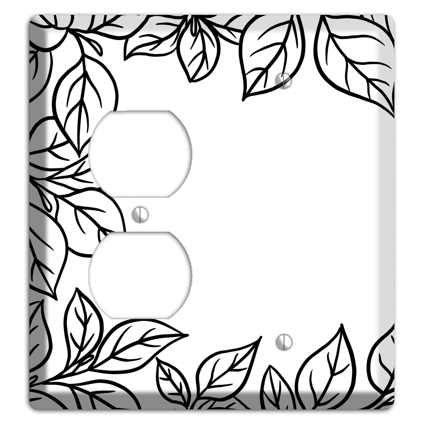 Hand-Drawn Leaves 7 Duplex / Blank Wallplate
