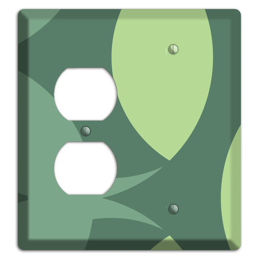 Green Abstract Duplex / Blank Wallplate