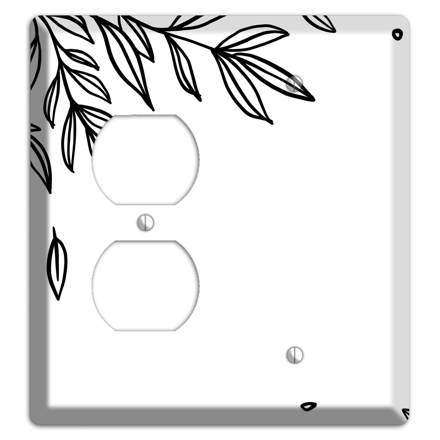 Hand-Drawn Floral 3 Duplex / Blank Wallplate