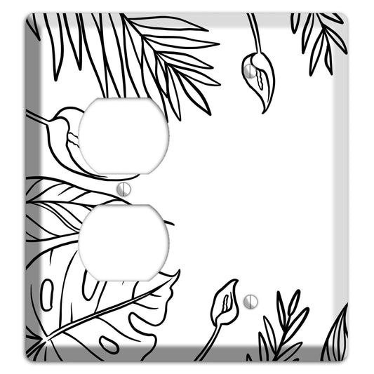 Hand-Drawn Leaves 1 Duplex / Blank Wallplate