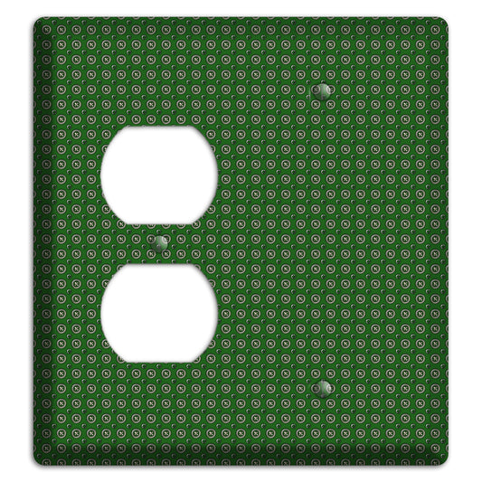 Green Concentric Dots Duplex / Blank Wallplate