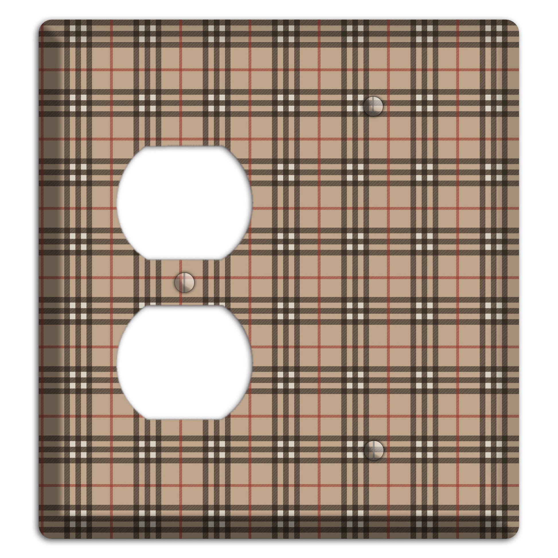 London Plaid Duplex / Blank Wallplate