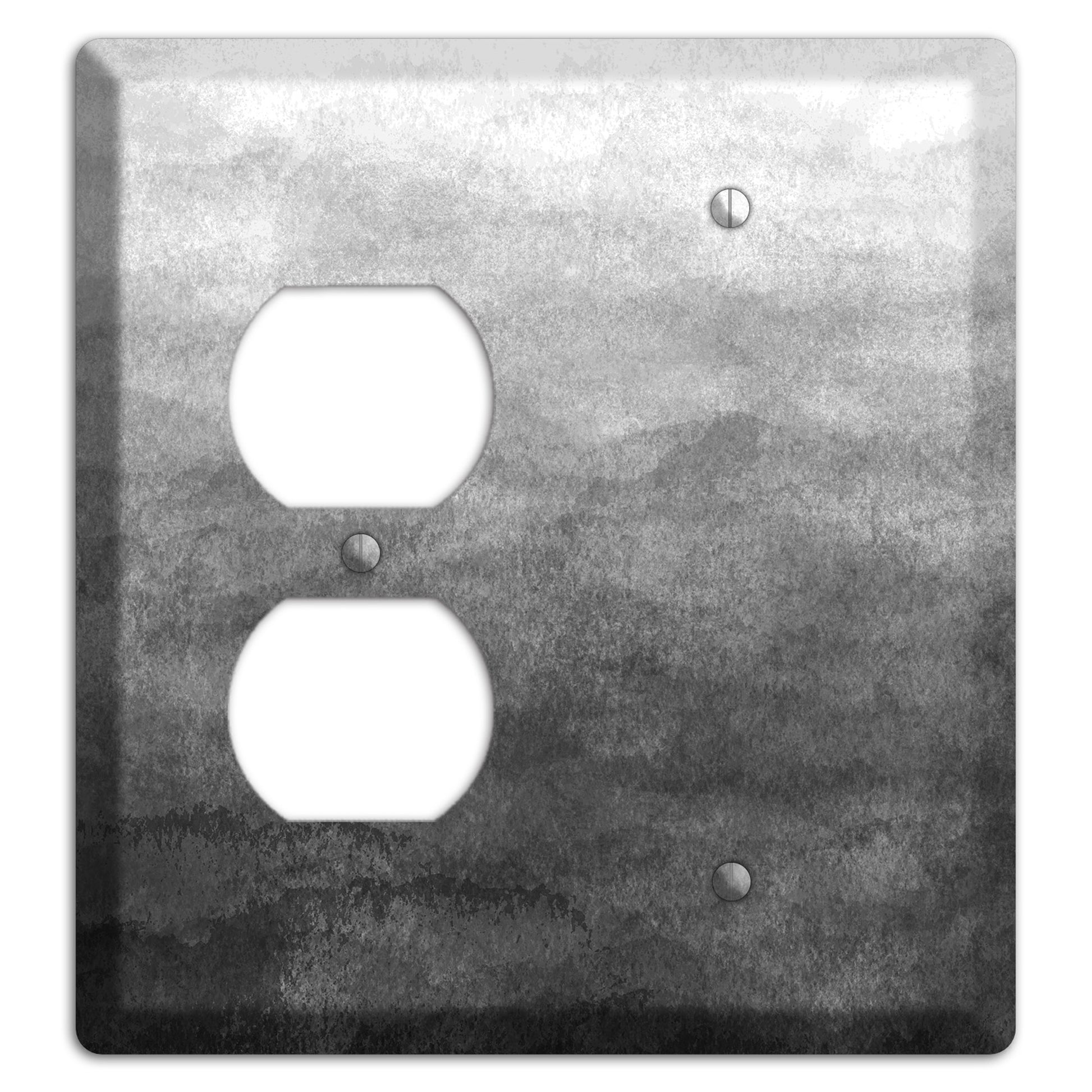 Black Ombre Duplex / Blank Wallplate