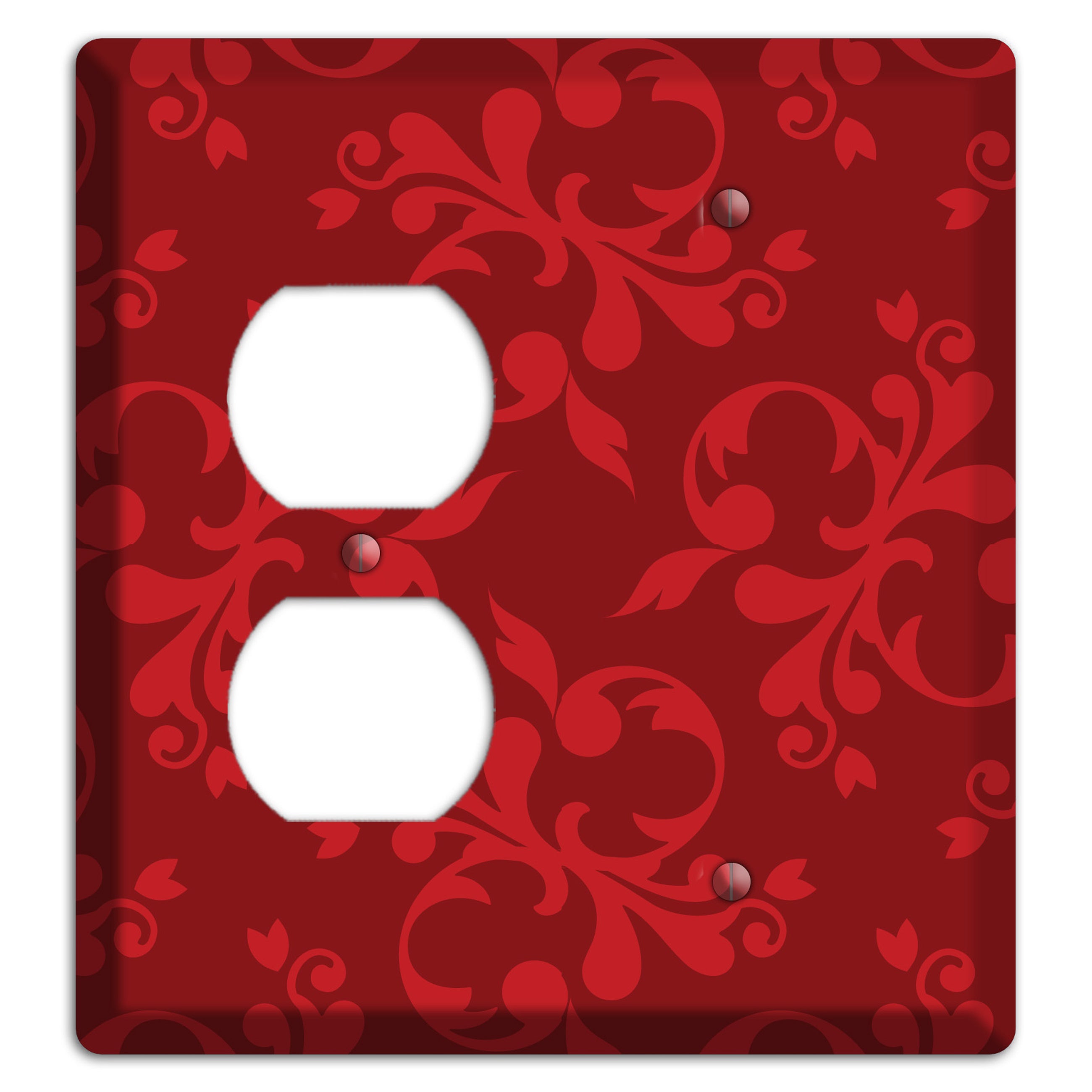 Red Victorian Toile Duplex / Blank Wallplate