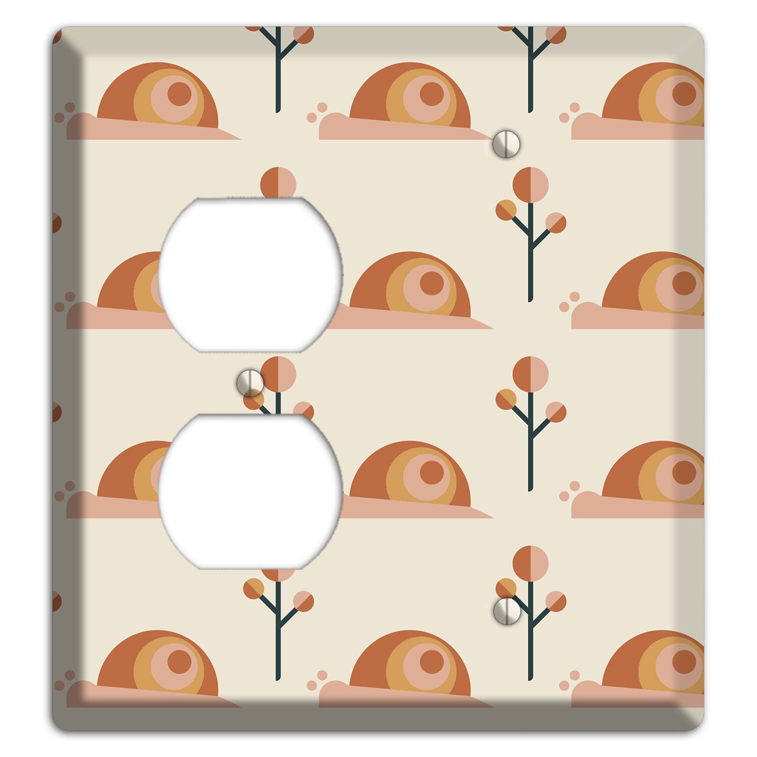 Retro Snails Duplex / Blank Wallplate