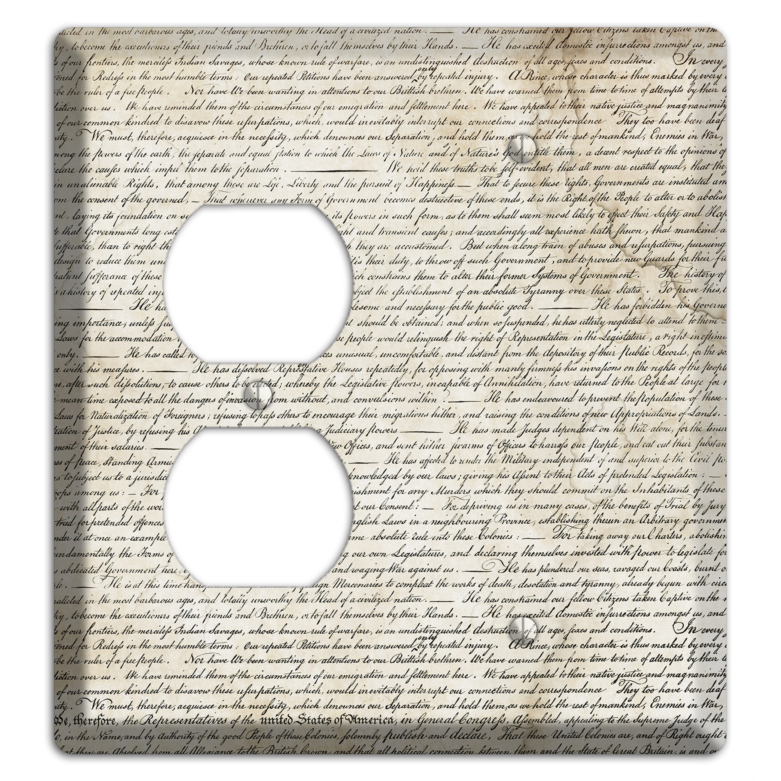 Stained Script Duplex / Blank Wallplate