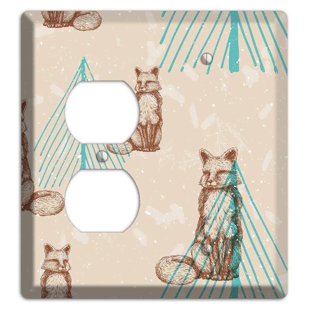 Wildlife Fox Duplex / Blank Wallplate