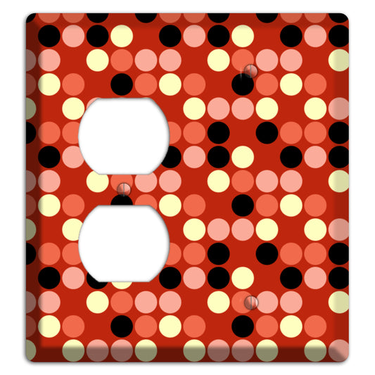 Multi Color Red Dots Duplex / Blank Wallplate