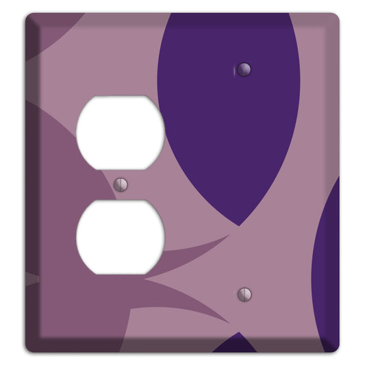 Purple Abstract Duplex / Blank Wallplate