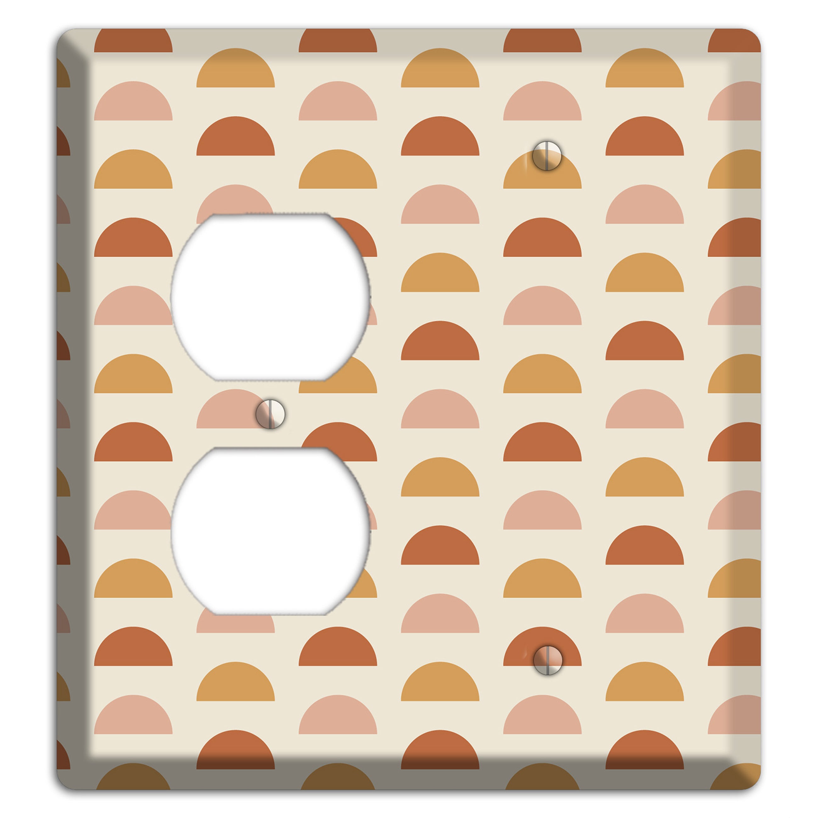 Peachy Half Moons Duplex / Blank Wallplate