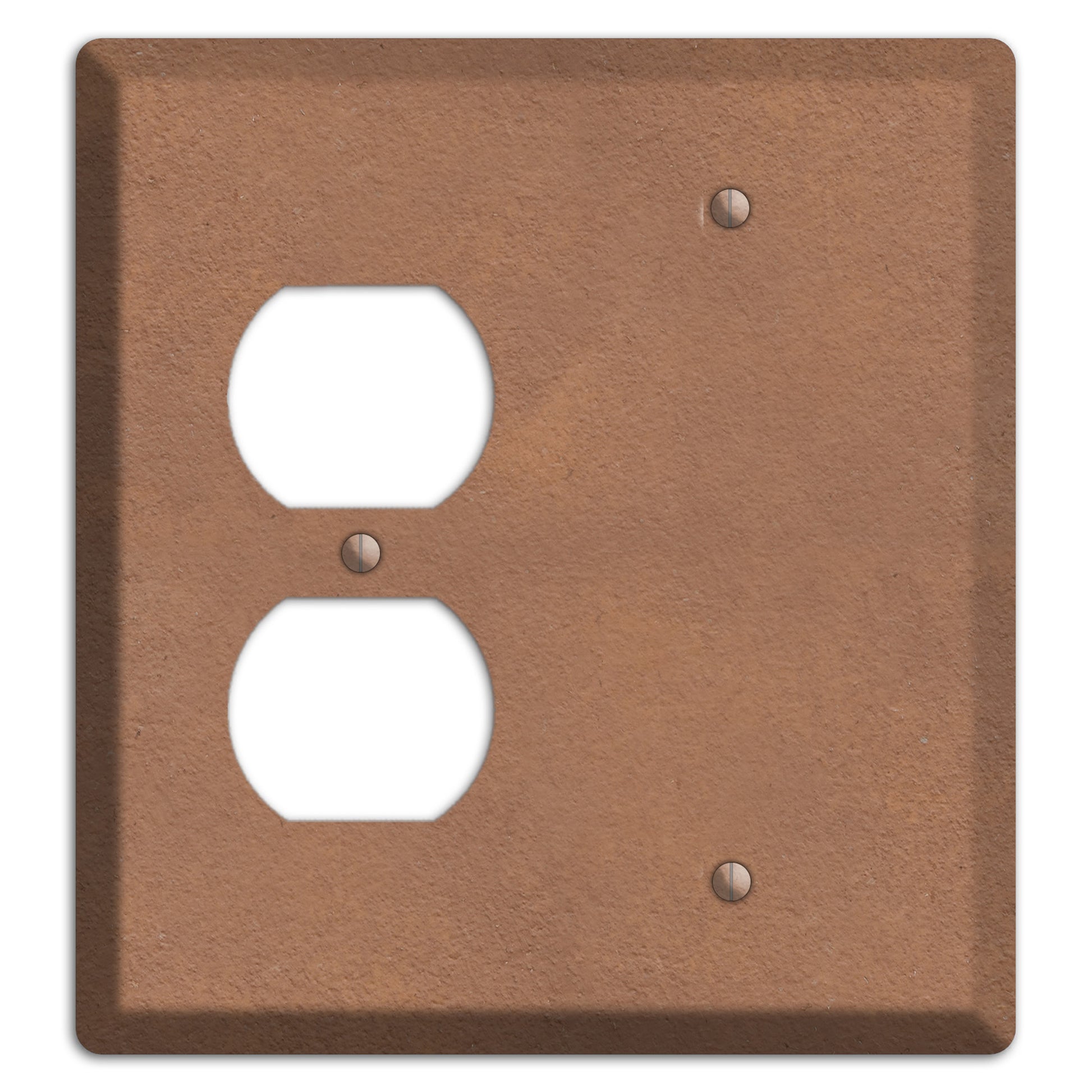 Stucoo Brown Duplex / Blank Wallplate