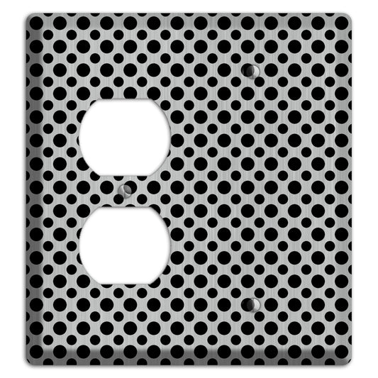Multi Small Polka Dots Stainless Duplex / Blank Wallplate