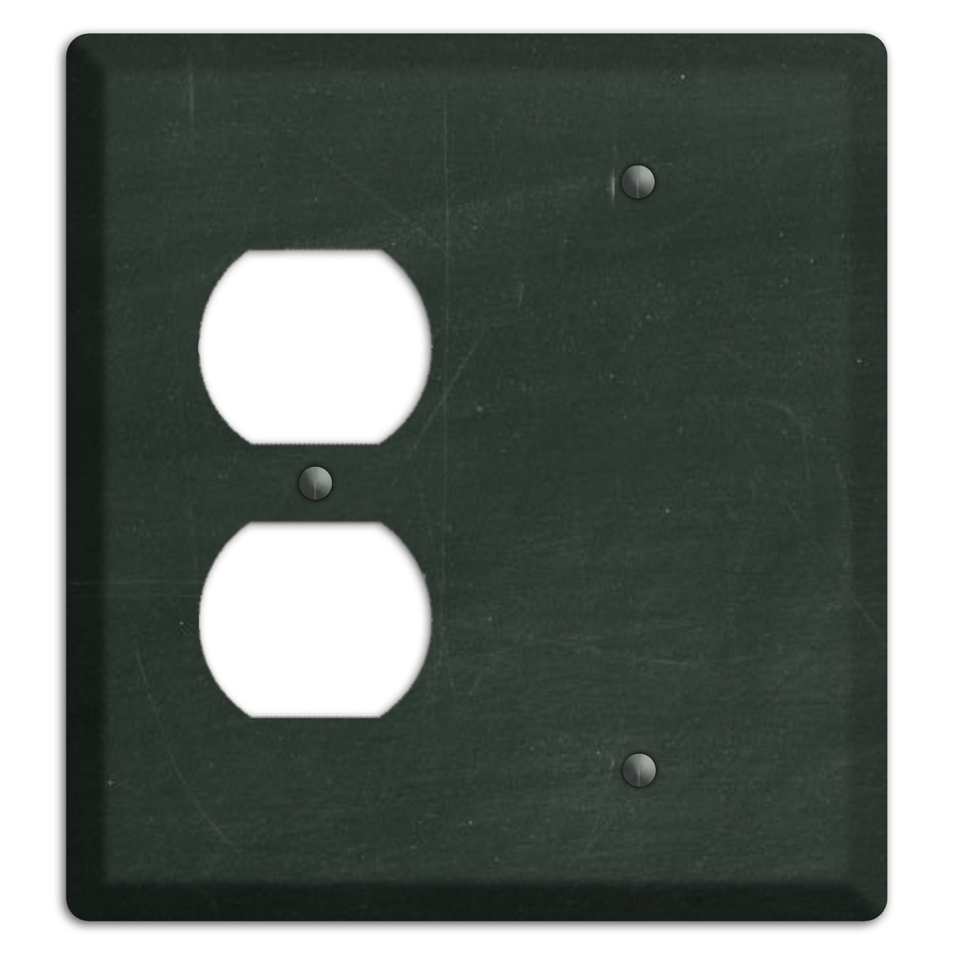 Chalk Black Duplex / Blank Wallplate