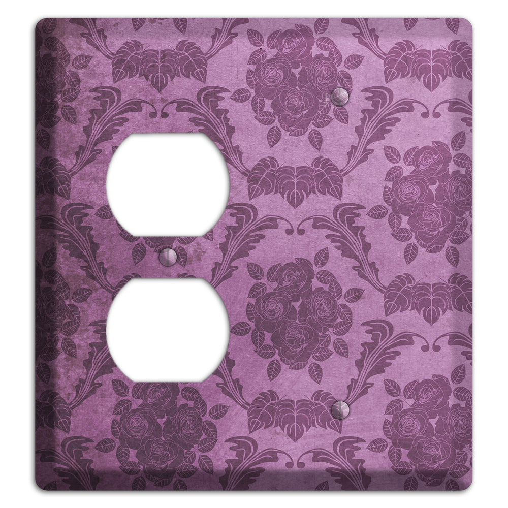 Bouquet Vintage Rose Damask Duplex / Blank Wallplate