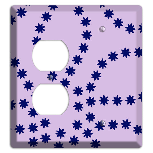 Lavender with Purple Constellation Duplex / Blank Wallplate
